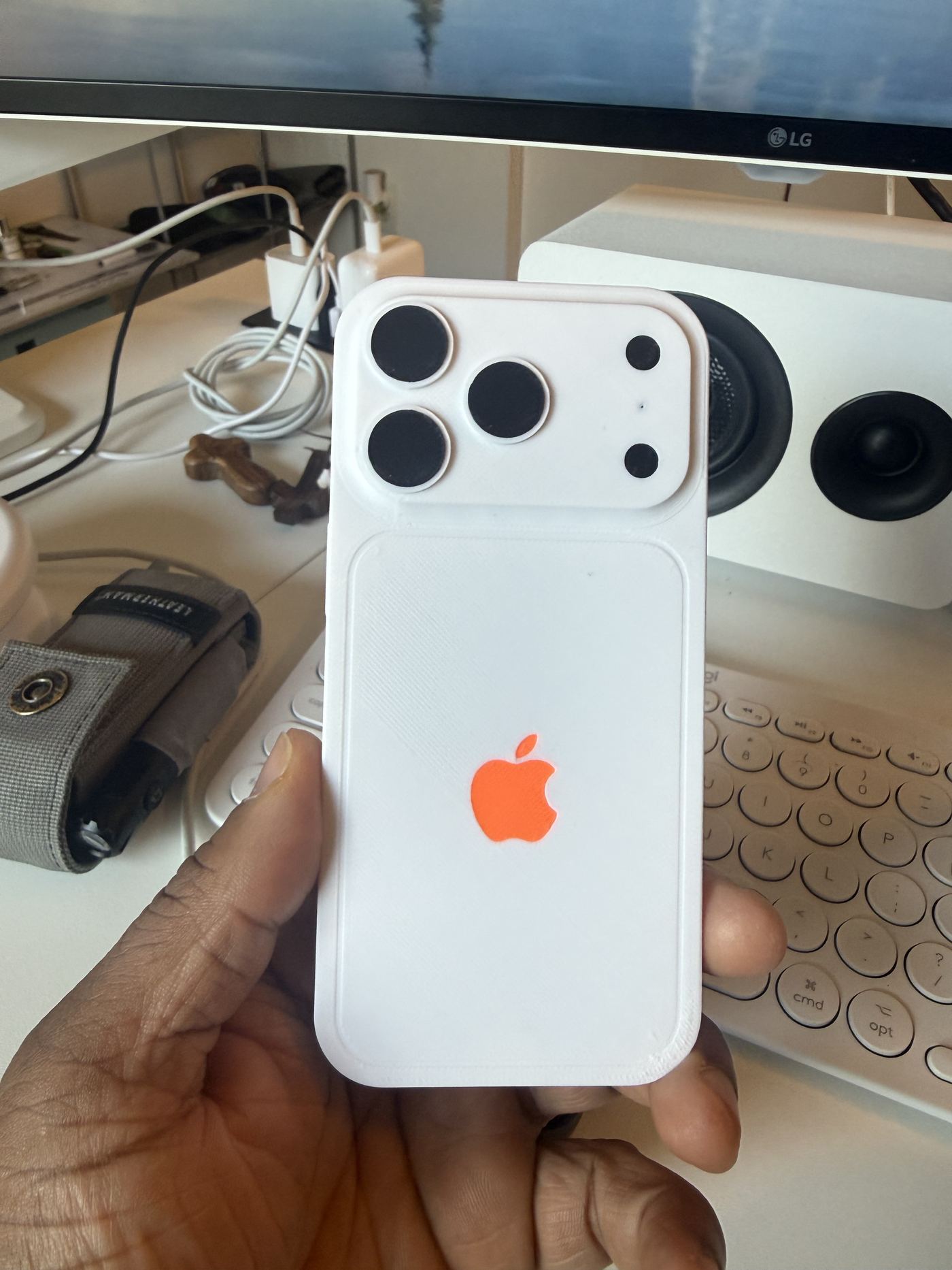 Custom phone case with camera ring cutouts